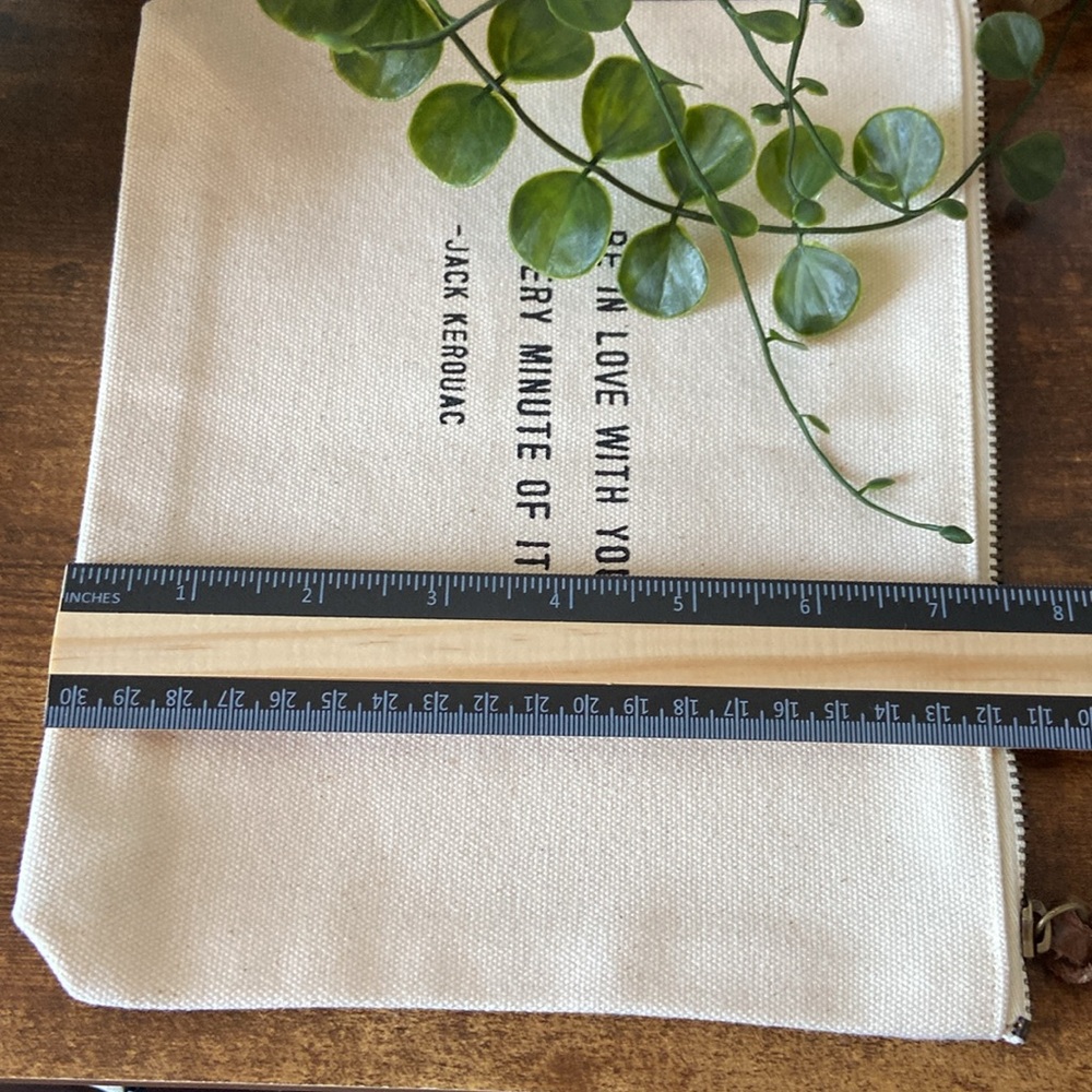 NWOT Canvas Pouch with Inspirational Quote - Picture 15 of 15
